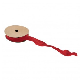 Ruban plissé rouge 2,5cmsx10m