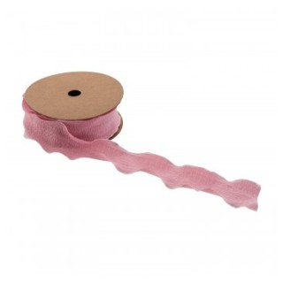 Ruban plissé rose pastel 4cmsx10m