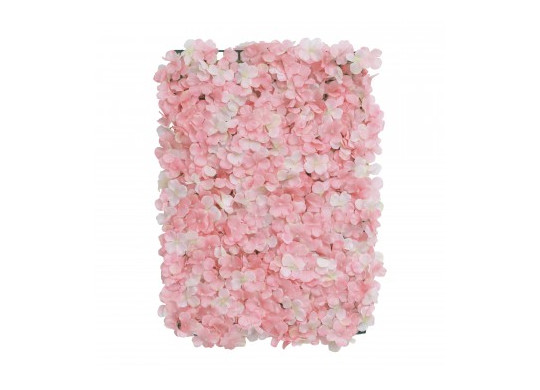 Panneau floral hortensia rose