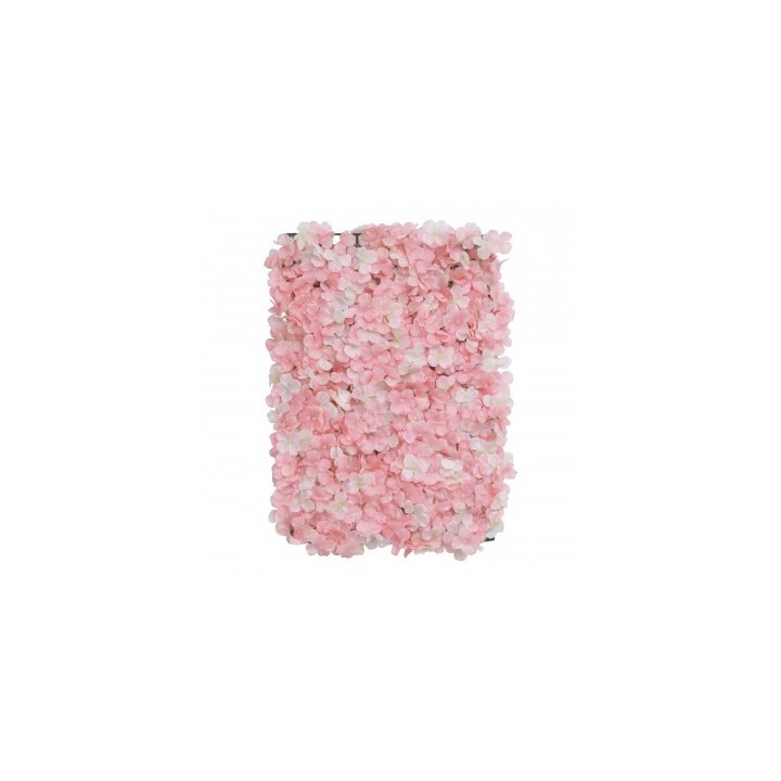 Panneau floral hortensia rose