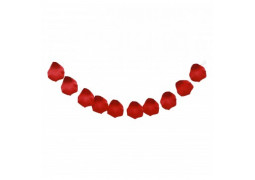 Guirlande 10 petales rose rouge PM