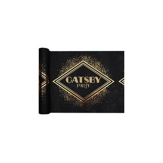 Chemin de table Gatsby noir