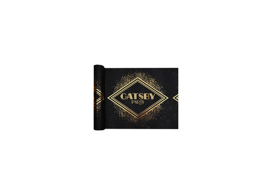 Chemin de table Gatsby noir