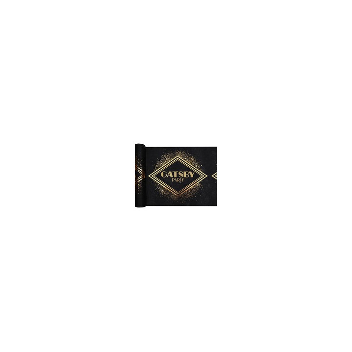 Chemin de table Gatsby noir