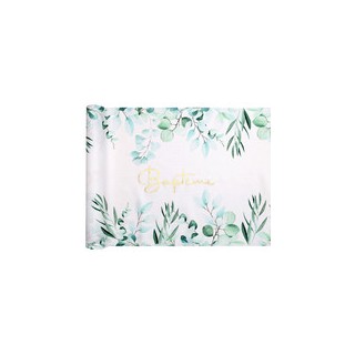 Chemin de table vegetal bapteme vert