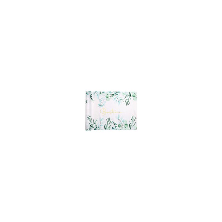 Chemin de table vegetal bapteme vert