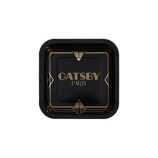 Assiettes gatsby noir x10