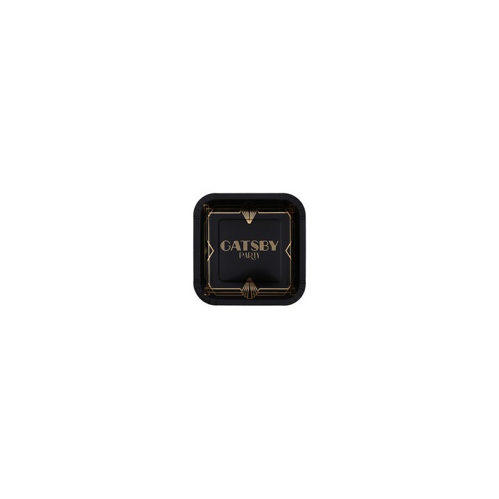 Assiettes gatsby noir x10