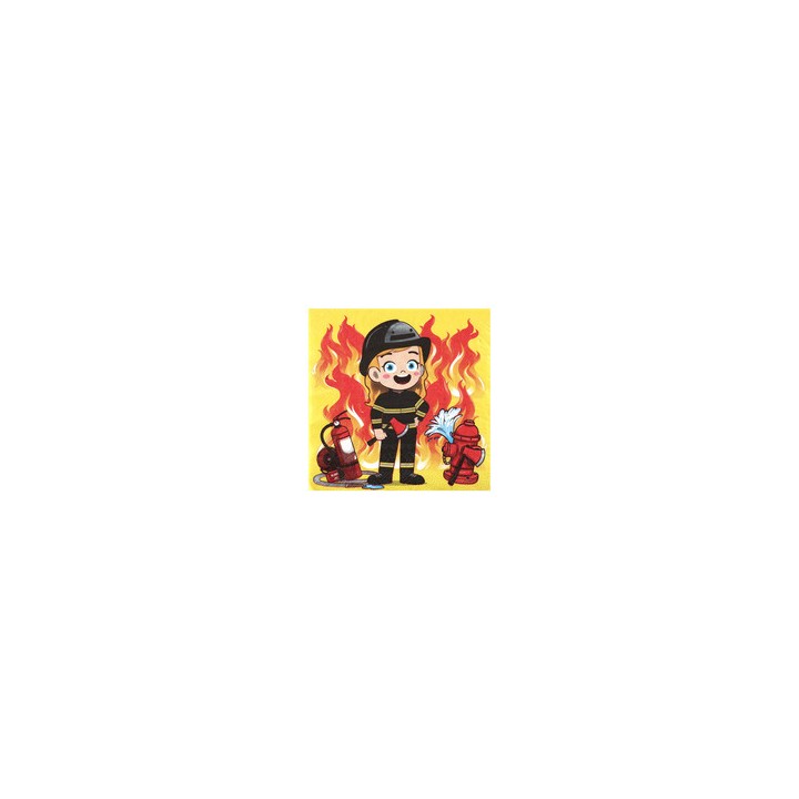 Serviettes pompier x20