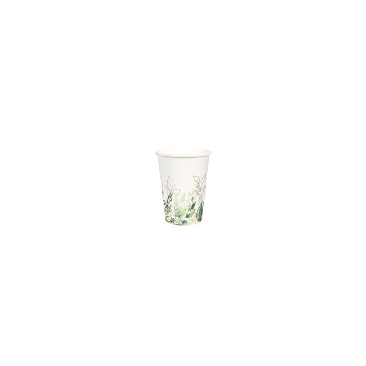 Gobelets feuillage vert x10
