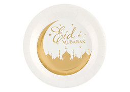 Assiettes eid mubarak or x10