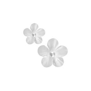 Petite fleur perlée blanche 2cms x40