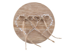 Porte alliances bois mariage naturel