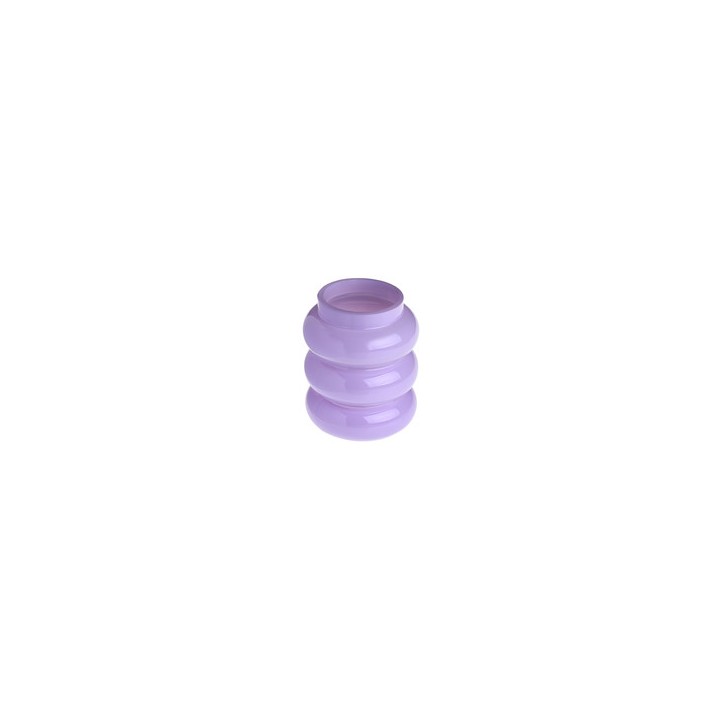 Vase ondulé parme