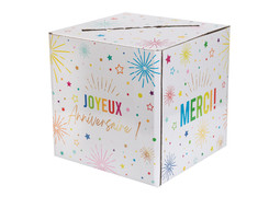 Tirelire anniversaire festicolor blanc