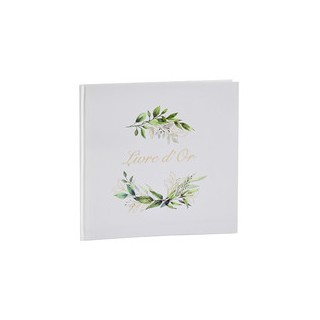 Livre d'or feuillage vert