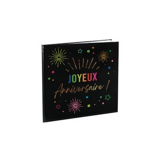 Livre d'or anniversaire festicolor noir