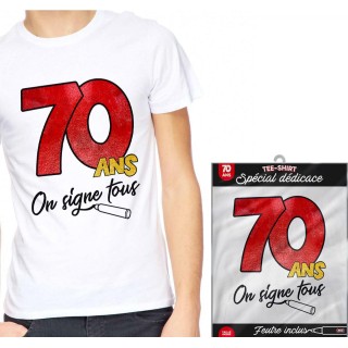 T-shirt à dédicacer 70 ans