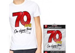 T-shirt à dédicacer 70 ans