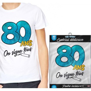 T-shirt à dédicacer 80 ans
