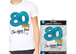 T-shirt à dédicacer 80 ans