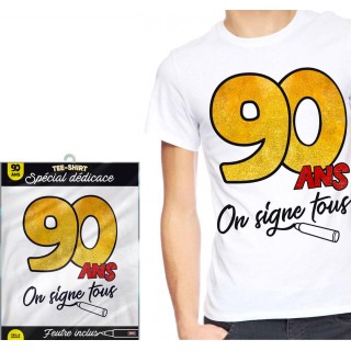 T-shirt à dédicacer 90 ans