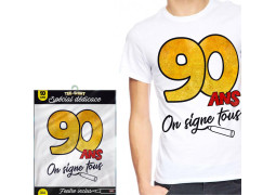 T-shirt à dédicacer 90 ans