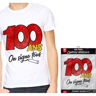 T-shirt à dédicacer 100 ans