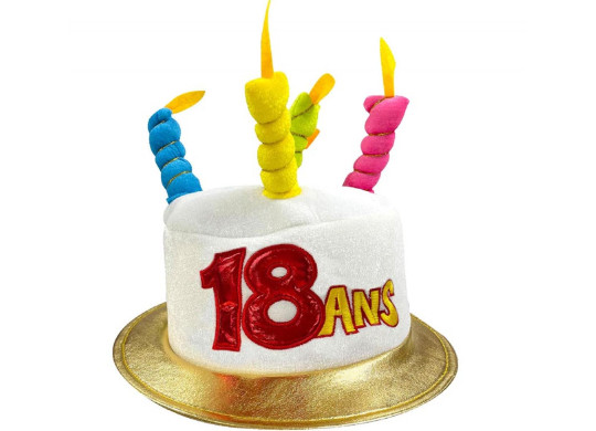 Chapeau anniversaire 18 ans