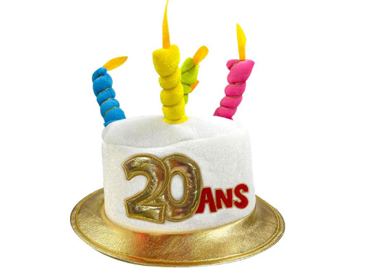 Chapeau anniversaire 20 ans