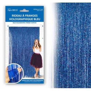 Rideau lametta bleu touareg 1x2m