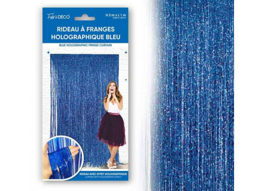 Rideau lametta bleu touareg 1x2m
