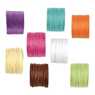 Rafia papier coloré en botte de 50 mètres - Décoration de table