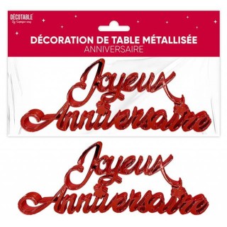 Mot Joyeux anniversaire rouge