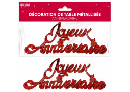 Mot Joyeux anniversaire rouge