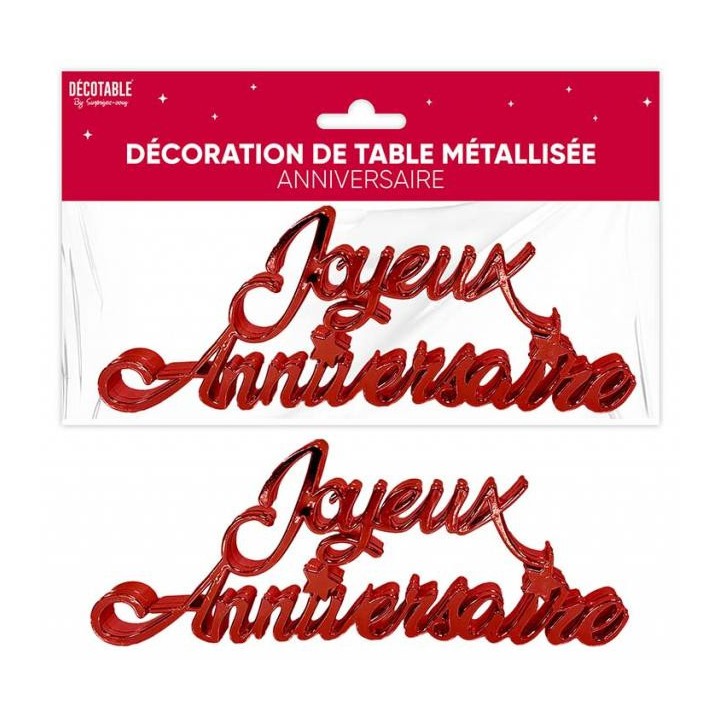 Mot Joyeux anniversaire rouge