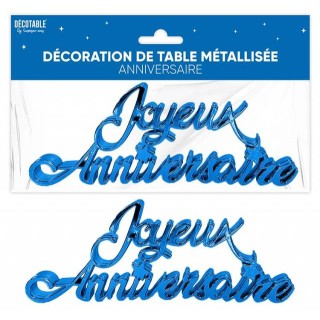 Mot Joyeux anniversaire bleu touareg