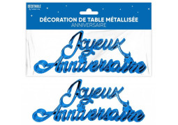 Mot Joyeux anniversaire bleu touareg