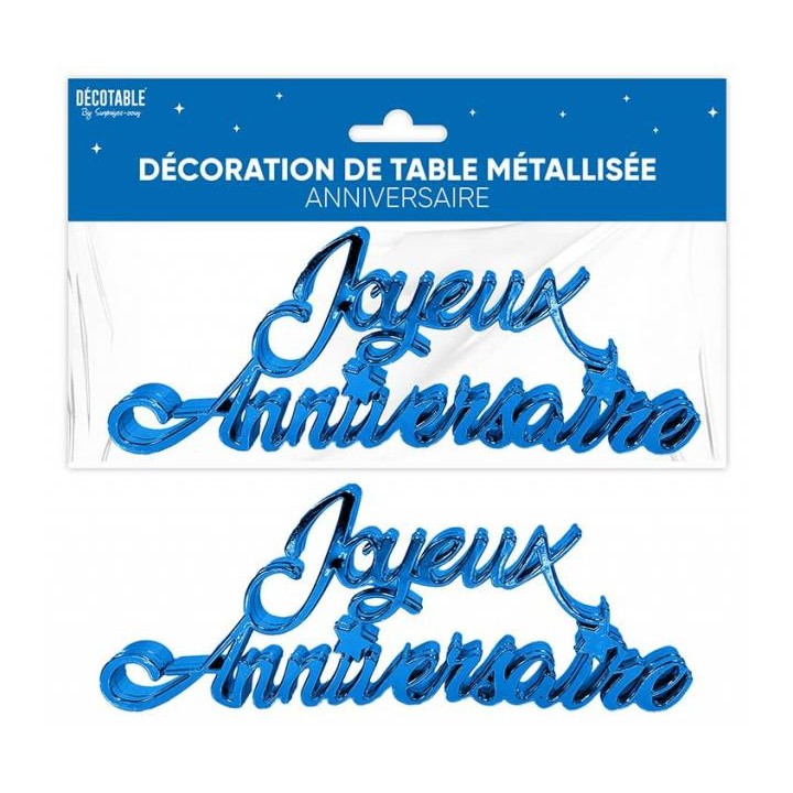 Mot Joyeux anniversaire bleu touareg