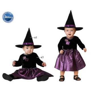 Costume baby sorcière noir/violette