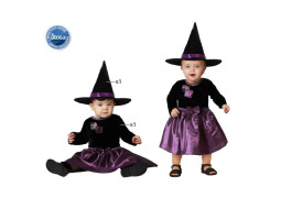 Costume baby sorcière noir/violette