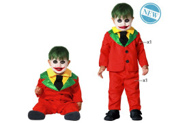 Costume baby joker rouge