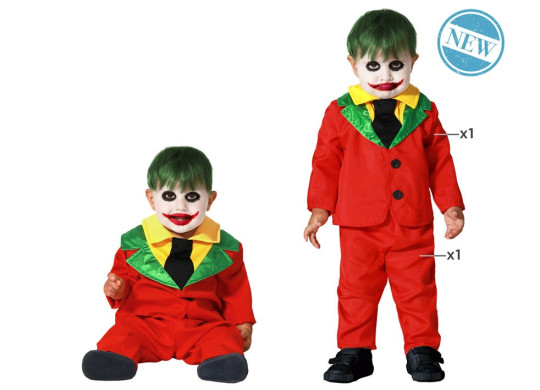 Costume baby joker rouge Costume baby joker rouge