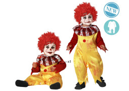Costume baby clown rouge
