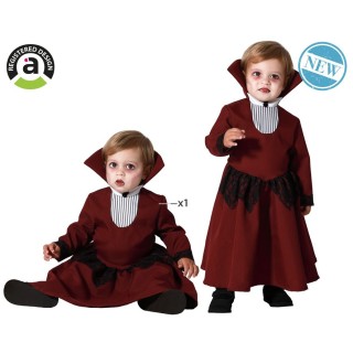 Costume baby vampiresse bordeaux rayée