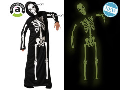 Costume enfant squelette phosphorescent