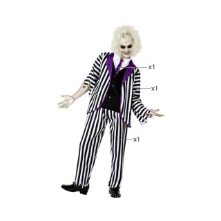 Costume homme fantôme rayé noir/blanc