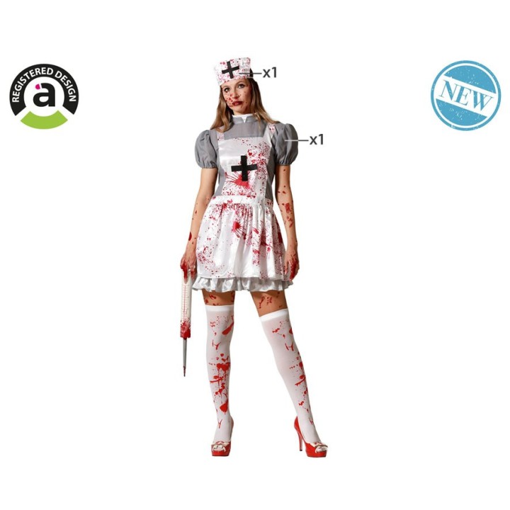 Costume femme infirmière ensanglantée