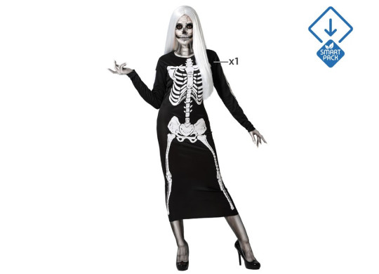 Costume femme robe squelette Costume femme robe squelette
