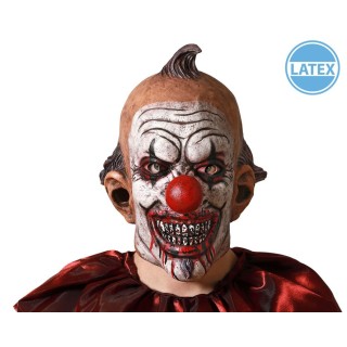 Masque adulte latex clown sourire sanglant